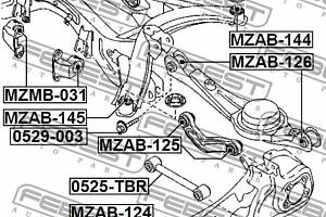 Сайлентблок подвески LINCOLN MKX / FORD USA EDGE / MAZDA CX-9 (TB) 2006-2016 г.