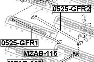 Сайлентблок подвески MAZDA 323 F (BJ) / MAZDA 323 S (BJ) 1998-2004 г.