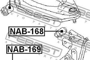 Сайлентблок подвески NISSAN NAVARA (D22) / NISSAN PICK UP (D22G) 1997-2008 г.