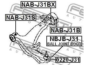 Сайлентблок подвески NISSAN QUEST (V42) / NISSAN TEANA (J31) 2001-2009 г.