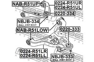 Сайлентблок подвески NISSAN XTERRA (N50) / NISSAN PATHFINDER (R51_) 2004-2012 г.