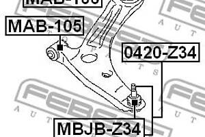 Сайлентблок подвески PEUGEOT 4008 / DODGE CALIBER 2000-2017 г.