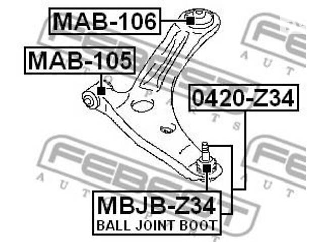 Сайлентблок подвески PEUGEOT 4008 / DODGE CALIBER 2000-2017 г.