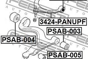 Сайлентблок подвески PORSCHE PANAMERA (970) 2009-2017 г.