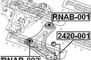 Сайлентблок подвески RENAULT LAGUNA (DT0/1) 2007-2015 г.