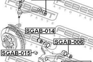 Сайлентблок подвески SSANGYONG KYRON / SSANGYONG ACTYON 2002-2014 г.