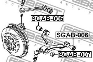 Сайлентблок подвески SSANGYONG KYRON / SSANGYONG ACTYON 2002-2017 г.