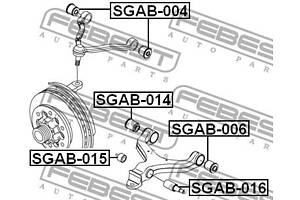 Сайлентблок подвески SSANGYONG KYRON / SSANGYONG ACTYON 2002-2017 г.