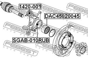 Сайлентблок подвески SSANGYONG KYRON / SSANGYONG RODIUS 2002-2017 г.