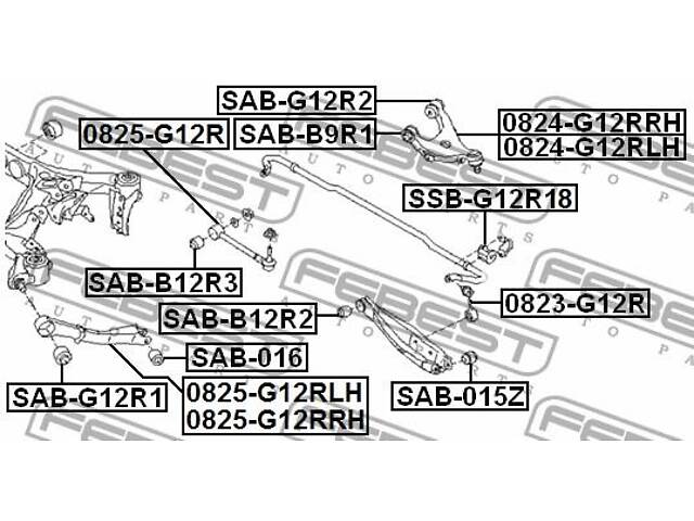 Сайлентблок подвески SUBARU BRZ / SUBARU LEVORG / SUBARU XV (_GP_) 1999-2015 г.