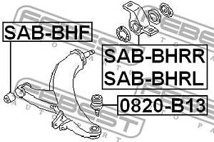 Сайлентблок подвески SUBARU LEONE / SUBARU LEGACY (BH) 1984-2009 г.