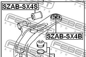 Сайлентблок подвески SUZUKI RENO / SUZUKI CARRY / SUZUKI WAGON R 1995-2017 г.