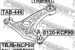 Сайлентблок подвески TOYOTA IQ (_J1_) / TOYOTA YARIS (_P13_) 2003-2016 г.