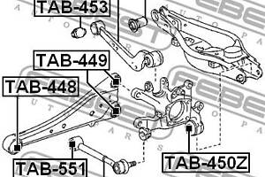 Сайлентблок подвески TOYOTA RAV 4 (_A4_) / TOYOTA HILUX (_N1_) 2005-2018 г.