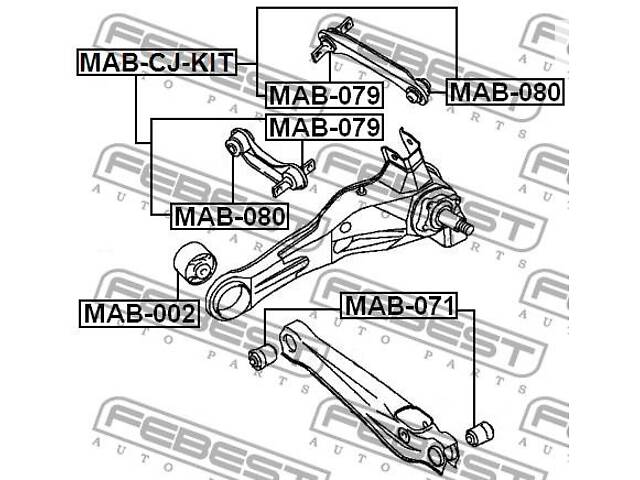 Сайлентблок подвески VOLVO V40 (645) / VOLVO S40 (544) 1991-2012 г.