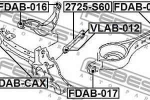 Сайлентблок подвески VOLVO V70 (135) / VOLVO S60 (134) 1998-2019 г.