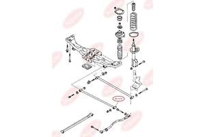 Сайлентблок важеля поперечного MAZDA 323 (31.8х14х57) (BC1510) BCGUMA