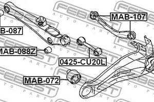 Сайлентблок заднего поперечного рычага, MITSUBISHI Colt, Lancer, Outlander