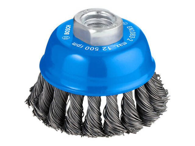 Щітка для електроінструменту Bosch Professional чашкова, сталь, 75мм, 0.5мм, M14 (1.608.622.029) - Фото 1