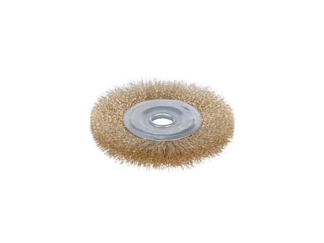Щітка для електроінструменту Sigma дротяна дископодібна 115мм 22.2мм латунована 9012111 (9012111) - Фото 1