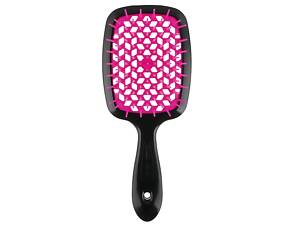 Щетка для волос черная с фуксией Superbrush Janeke