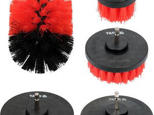 Щітка до дриля з нейлоновим ворсом YATO і 6-гран. шпинделем, 5 шт. YT-47777