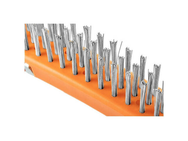 Щітка по металу Neo Tools 3х19 рядів, прямий дріт 0.3мм, 345мм, двокомпонентна рукоятка (39-052) - Фото 2