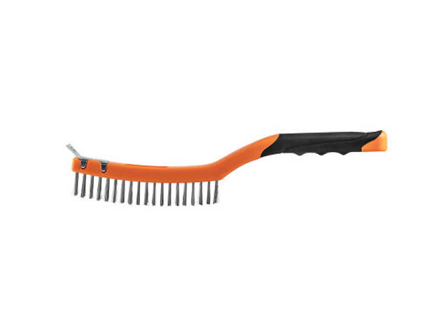 Щітка по металу Neo Tools 3х19 рядів, прямий дріт 0.3мм, 345мм, двокомпонентна рукоятка (39-012) - Фото 1