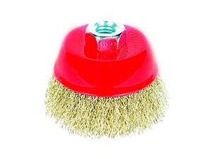 Щітка дротяна чашоподібна Ø85мм М14×2мм (латунована) SIGMA (9014081)