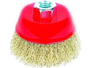 Щетка проволочная чашеобразная Ø85мм М14×2мм (латунированная) SIGMA (9014081)