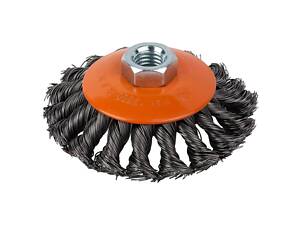 Щітка дротяна конусоподібна Ø100мм М14×2мм (сталева кручена) GRAD (9040105)