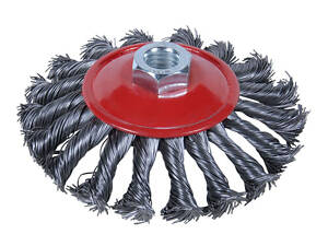 Щітка дротяна конусоподібна Ø115мм М14×2мм (сталева кручена) SIGMA (9024111)