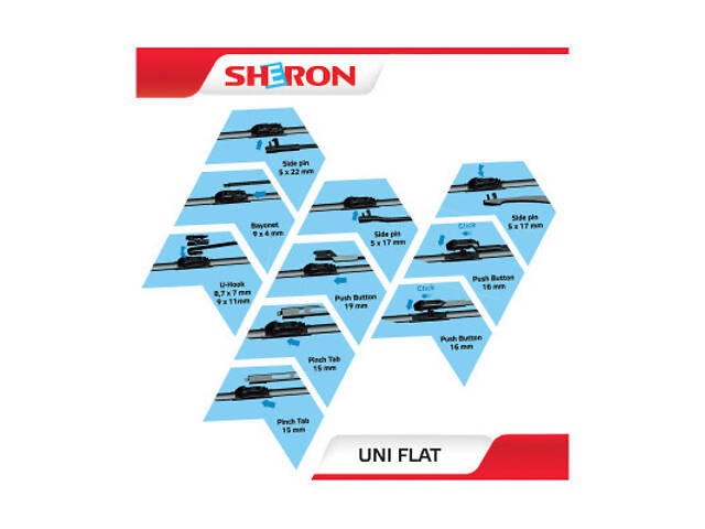 Щітка склоочисника Sheron 600 мм Uni flat (000669) - Фото 4