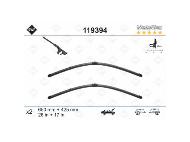 Щітка склоочисника SWF 119394 - Фото 1