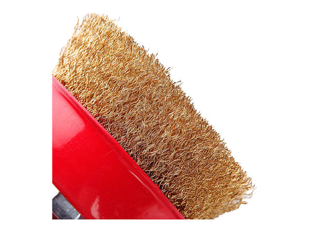 Щітка торцева Apro 100 мм x М14 рифлена (830427) - Фото 2