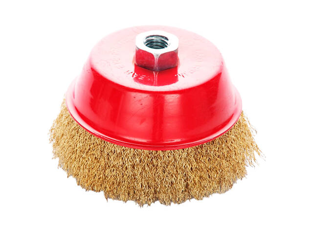 Щітка торцева Apro 125 мм x М14 рифлена (830428) - Фото 1