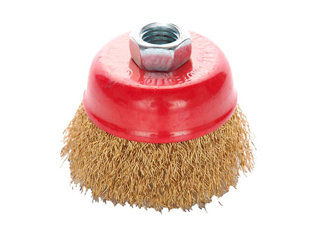 Щітка торцева Apro 65 мм x М14 рифлена (830424) - Фото 1