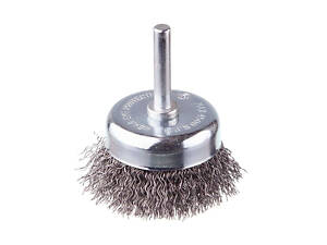 Щітка торцева на дриль Intertool 50 мм рифлена стрижень 6 мм (BT-9050)