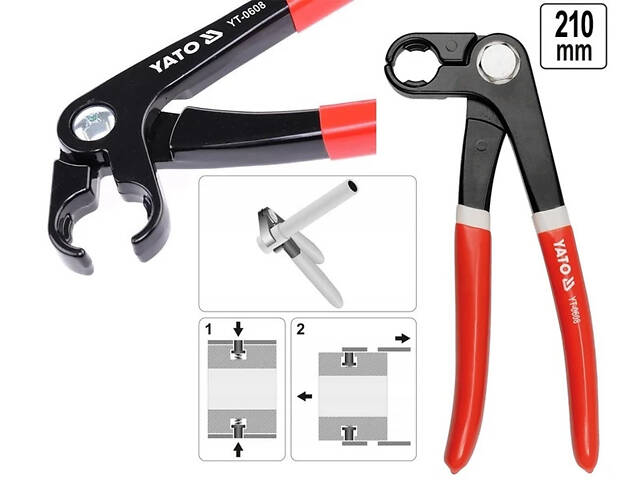 Щипці паливних з'єднань кліщі для трубок розпірні YATO YT-0608 - Фото 3