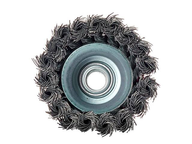 Щетка-чашка Vitals плетеная сталь 85 мм М14, 0,5 мм - Фото 3