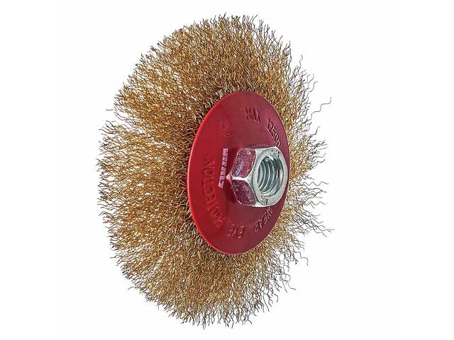 Щітка конічна Vitals гофрована латунована 115 мм М14, 0,3 мм - Фото 2