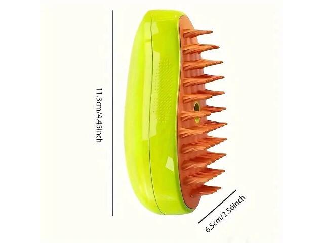 Щітка з іонізатором для розчісування та видалення волосся домашніх тварин (засіб для догляду підходить для кота, кішки, - Фото 2