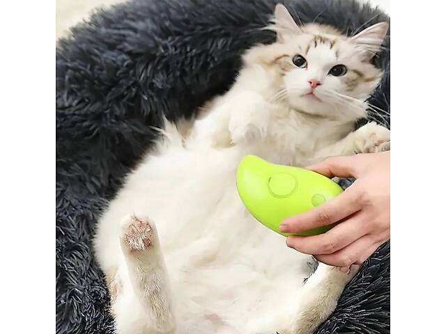 Щітка з іонізатором для розчісування та видалення волосся домашніх тварин (засіб для догляду підходить для кота, кішки, - Фото 3