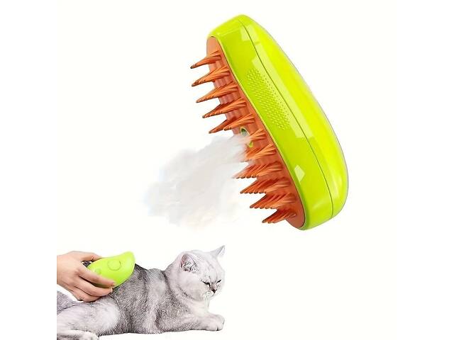 Щітка з іонізатором для розчісування та видалення волосся домашніх тварин (засіб для догляду підходить для кота, кішки, - Фото 1