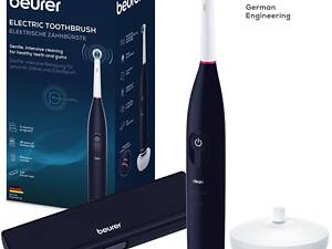 Щітка зубна Beurer насадок-1, 3 програми чистки, футляр, чорний (TB_50)