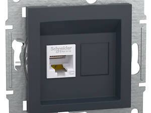 Schneider Electric Asfora EPH4300169 РОЗЕТКА КОМП'ЮТЕРНА RJ45 UTP КАТ. 5Е АНТРАЦИТ