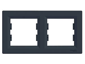 Schneider Electric EPH5800271 Asfora Рамка 2 поста антрацит горизонтальна