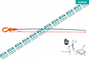 Щуп уровня масла ( рабочая длина 500 мм. ) 1113201800 VW / ВОЛЬКС ВАГЕН CADDY II 1995-2004 / КАДДИ 2 95-04, Skoda / ШКО