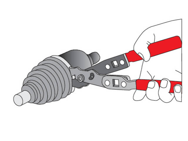 Щипці для кріплення шлангових хомутів на кожухи шарніра YATO YT-0606 - Фото 6