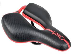 Сідло Velo Angel VL-5119 Junior Atoms, чорний / червоний (C-SI-0233)